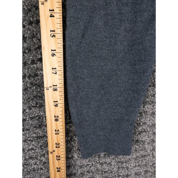 Untuckit Sweater Mens Large Gray Spitler V-Neck Extra Fine Merino Wool Pullover - Picture 6 of 7